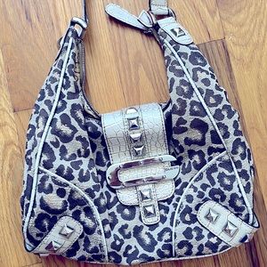Guess Y2K animal print shoulder bag
